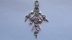 Flamingo Sun Palm Tree Flamingos Heart Love Key Chain Bag Charm Purse Clip Fob