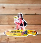 Landshark Surfboard Metal Sign  16  X 11 5  Mancave Bar Pub D  cor Sexy Girl Beer
