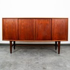 Mid Century Danish Modern Credenza Teak Sideboard Central Bar Rosewood Mcm 78 