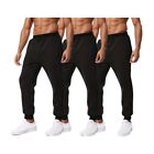  3-pack  Men s Fleece Active Jogger Pants With Zipper Pockets
