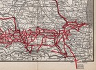 1915 Antique Chicago Burlington   Quincy Railroad Company Map Railway Map 2445