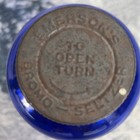 Huge   X Large  8   Antique Bromo Seltzer -- Bottle Cobalt Blue Emerson Drug Co
