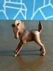Vtg Hand Carved Wooden Foal Colt Horse Figurine 3 5  X 3  Wood Tail Up