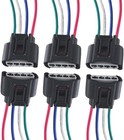 Ignition Coil Female Connector Plug Pigtail Harness 6pcs Compatible With Toyota
