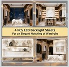 Dreamtrue 4pcs Led Backlight Sheet 36w 6000k White Light Board Bendable Cuttable