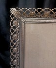 Vintage Ornate Rose Thorn Gold Metal Photo Frame  5  X 7  Filigree  Easel  