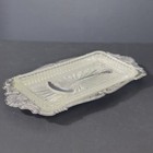 Vintage Oneida Silver Plate Uncovered Butter Dish With Glass Insert Tray   Spoon