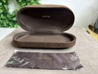 Tom Ford Hard Clamshell Sunglass Case - Brown Velvet W  Cleaning Cloth