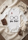 Gerber Harry Potter Graphic Baby Onesie Bodysuit 0-3m White Pima Cotton Ls