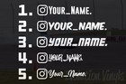 Personalized Instagram Sticker Vinyl Decal  x2  Car Window Username Choose Size