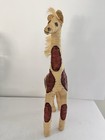 Artisan Raffia Giraffe 12  Handmade Woven In Madagascar Vintage 2000