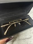 Versace Gold Sunglasses With Violet Gradient Lenses  Hard Case Included  Used