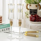 4 Pcs Wedding Cake Knife And Champagne Flutes Server Set For Bride