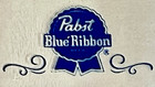 Vintage 1970 s Pabst Blue Ribbon Beer 5  Glass Ashtray Cigarette Advertising