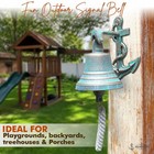 Nautical Anchor Bell Wall Decor Patina Finish Coastal Maritime Ship Bell With   