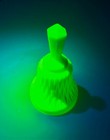 Vintage Akro Agate Custard Uranium Glass Dinner Bell Glows