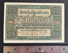 German 10 Mark Banknote Germany 1920 Post Wwi Currency Berlin Paper Money 