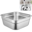 Stainless Steel Washing Up Bowl Multi-purpose Large Square Kitchen Basin