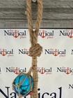 4 Glass Fishing Floats On Rope - Fish Net Buoy Ball - Nautical Beach Decor - Red
