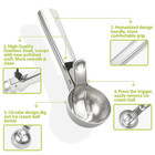 Ice Cream Scoop With Trigger Perfect For Frozen Yogurt Gelato Stainless Steel