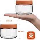 8oz Glass Jars With Lids 1 Cup Small Food Containers Pudding 6-pack