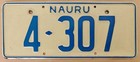 Vintage Licence Plate  Republic Of Nauru 1970s Very Rare In Vgc