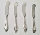 Set Of  4  Antique  Silver Plated Spreading Knives