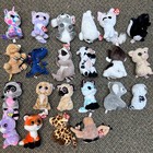 Ty Beanie Boos Plush Lot Animals Owl Pig Dog Cat More Mixed Set Of 22 With Tags