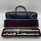 Yamaha Yfl-221 Student Flute Nickel Silver Plated With Hard Case   Bag Used Good