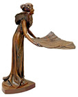 Antique Art Nouveau Bronze Figurine Signed Renaud