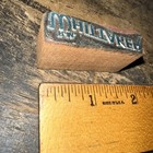 Vintage Print Block     R m  Whittaker     Early Wood Block 
