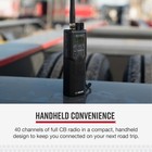 Cobra Hh50wxst Handheld Cb Radio 4 Watt Noaa Emergency 40 Channel Black Noise