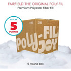 Poly-fil   Premium Polyester Fiber Fill By Fairfield  5 Pound Box