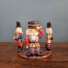 Yankee Candle Co Ceramic Christmas Nutcracker Large Pillar Jar Holder Retired