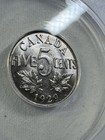 1929 Canada 5 Cents Graded Au 55 By Anacs