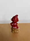 Vintage 1950s Pixie Elf On Tree Stump Kitschy Porcelain Figurine Japan