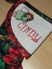 Cross-stiched cindy handmade Personalized W  Angel Christmas Stocking new 