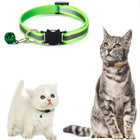 Reflective Dog Collar Pet Cat Puppy Nylon Collar With Bell Neck Adjustable New