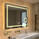 Led Bathroom Mirror Backlit  front-lighted Vanity With 3x Magnifier Wall Mounted