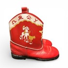 Vtg 1950s Children s Red Leather Western Cowboy Boots Sz 6 5 Rare Collectible