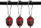 Set Of 12 Bats Shower Curtain Hooks Rings  Gothic Vampire Bat  Halloween Part   