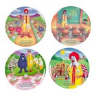 Mcdonalds Ronald Mcdonald Plastic Collectors Set Of 4 Plates Vintage 1989