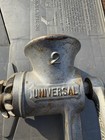 Vintage Universal No 2 Meat Food Grinder Hand Crank Table Clamp Made In Usa