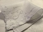 11056    vintage Bridal Madeira Floral Monogram    f    Wedding Handkerchief Heirloom