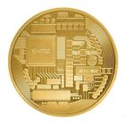 1oz Silver Gold Plated Bitcoin Round Coin