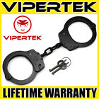 Vipertek Handcuffs Professional Double Lock Metal Steel Police Security Black