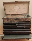 Vintage H  Gerstner   Son 7 Drawers Oak Wood Machinist Tool Chest Box 