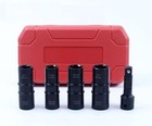 New 5pc Flip Thin Wall 1 2  Inch Drive Metric Sae 8 Sizes Impact Sockets Auto Us
