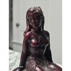 Hula Girl Statue Figurine Hawaiian Woman Tiki Decor Island Style Art
