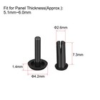 Push Clip Rivet 2 6mm X 7 3mm Pcb Circuit Panel Nylon Fastener Black 50 Pcs